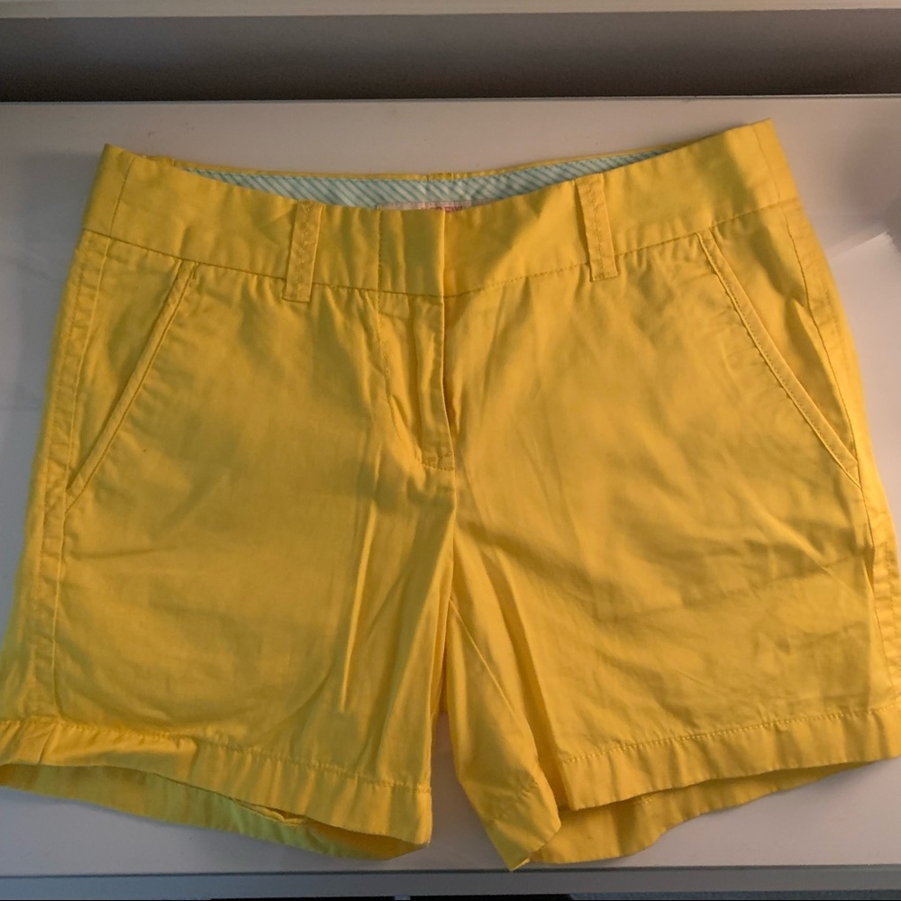 J. Crew 4 inch Yellow Chino Shorts